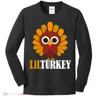 Lil Turkey Cute Thanksgiving  Kids Long Sleeve Shirt thumb 0