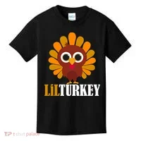 Lil Turkey Cute Thanksgiving  Kids T-Shirt thumb 0