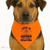 Love Is Louder Anti Bullying Kids Unity Day Orange Be Kind USA-Made Doggie Bandana thumb 1
