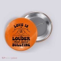 Love Is Louder Anti Bullying Kids Unity Day Orange Be Kind Button thumb 0