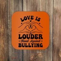 Love Is Louder Anti Bullying Kids Unity Day Orange Be Kind Coaster thumb 0