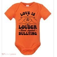 Love Is Louder Anti Bullying Kids Unity Day Orange Be Kind Baby Bodysuit thumb 0