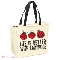 Ladybug Insects Life Is Better With Ladybugs Tote Bag thumb 2