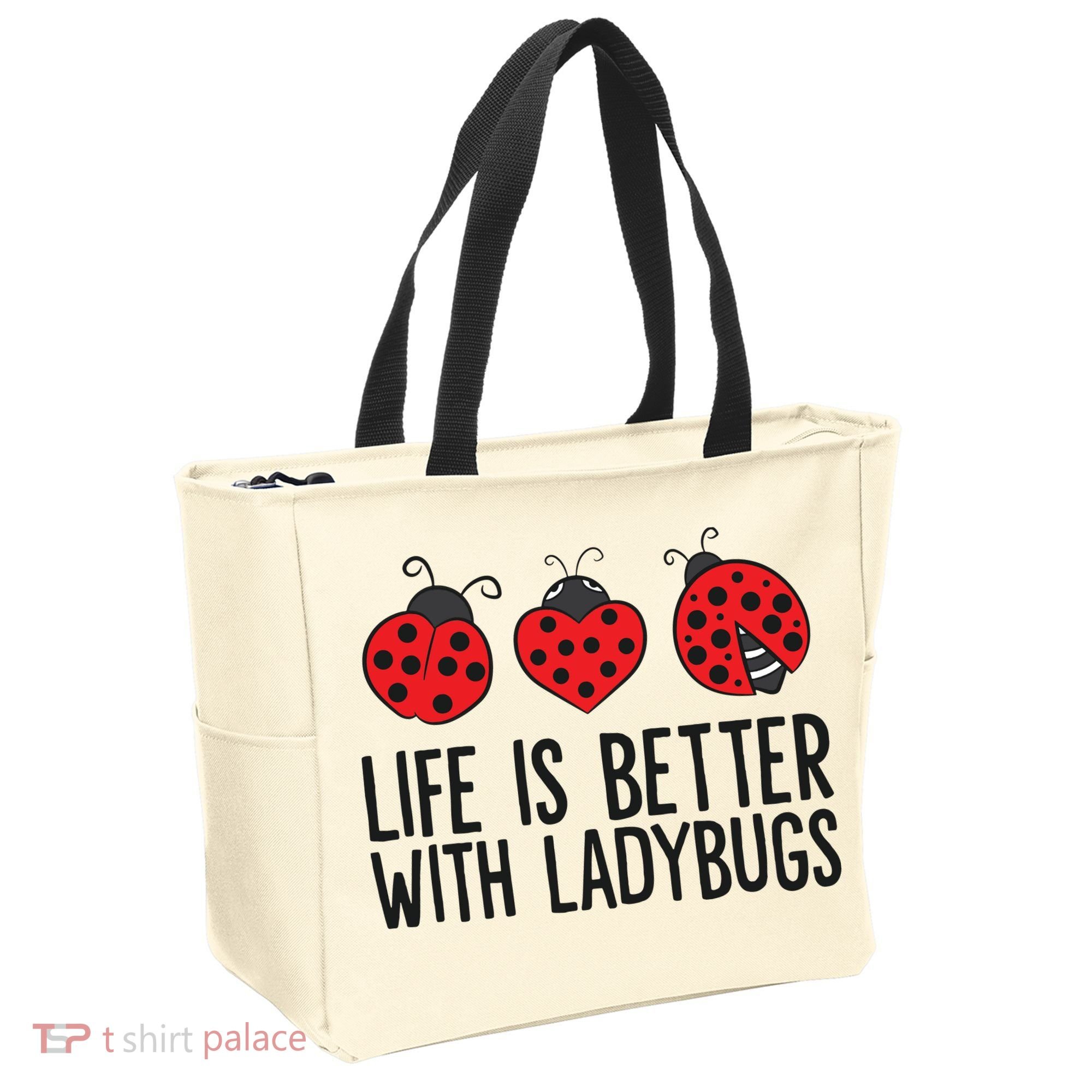 Ladybug Insects Life Is Better With Ladybugs Tote Bag