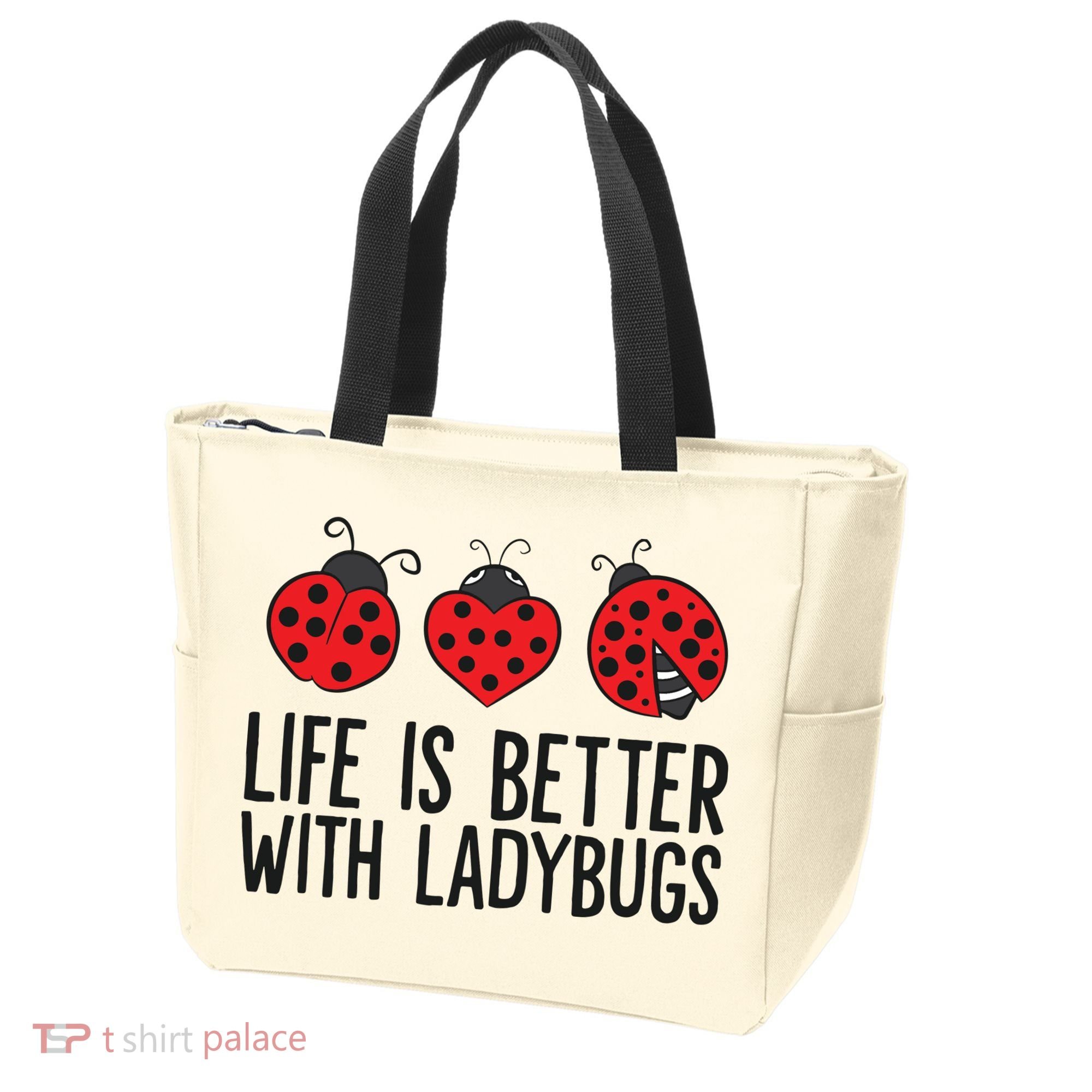 Ladybug Insects Life Is Better With Ladybugs Tote Bag