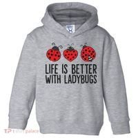 Ladybug Insects Life Is Better With Ladybugs Toddler Hoodie thumb 0