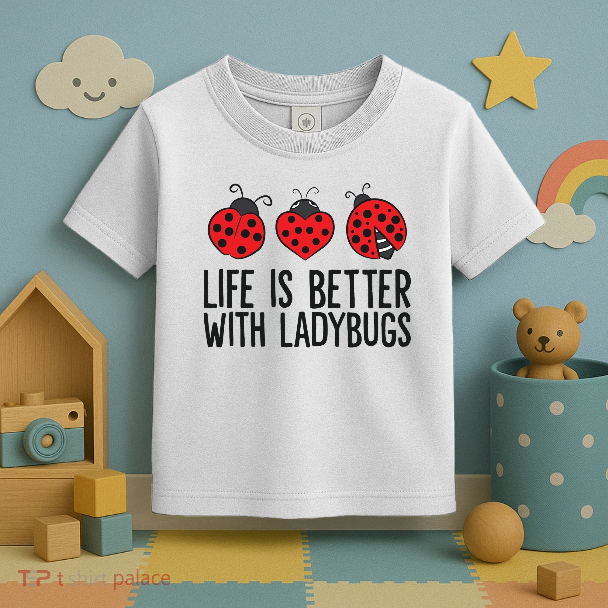 Ladybug Insects Life Is Better With Ladybugs Toddler T-Shirt