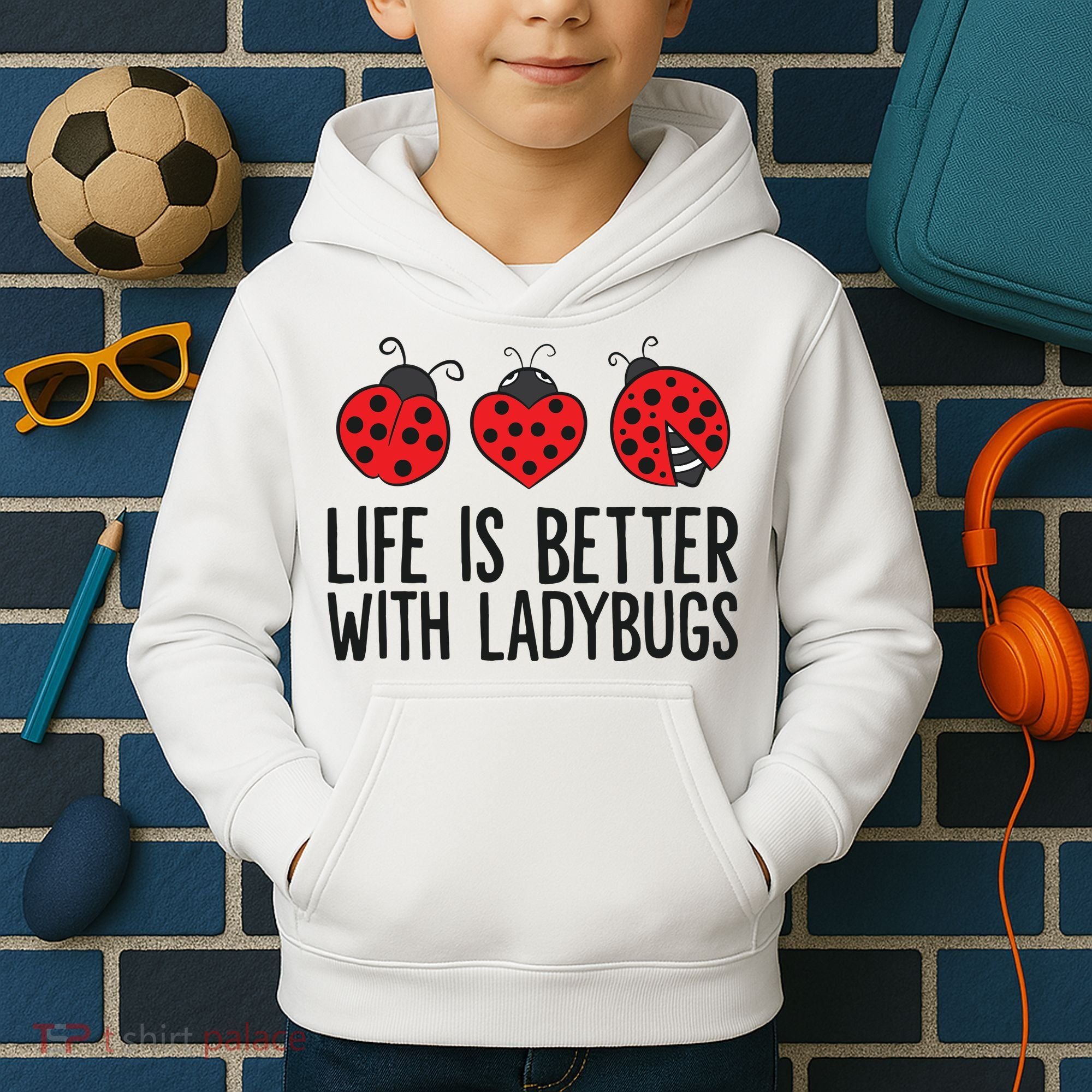 Ladybug Insects Life Is Better With Ladybugs Kids Hoodie