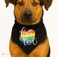 Love Is Love LGBT Pride USA-Made Doggie Bandana thumb 1