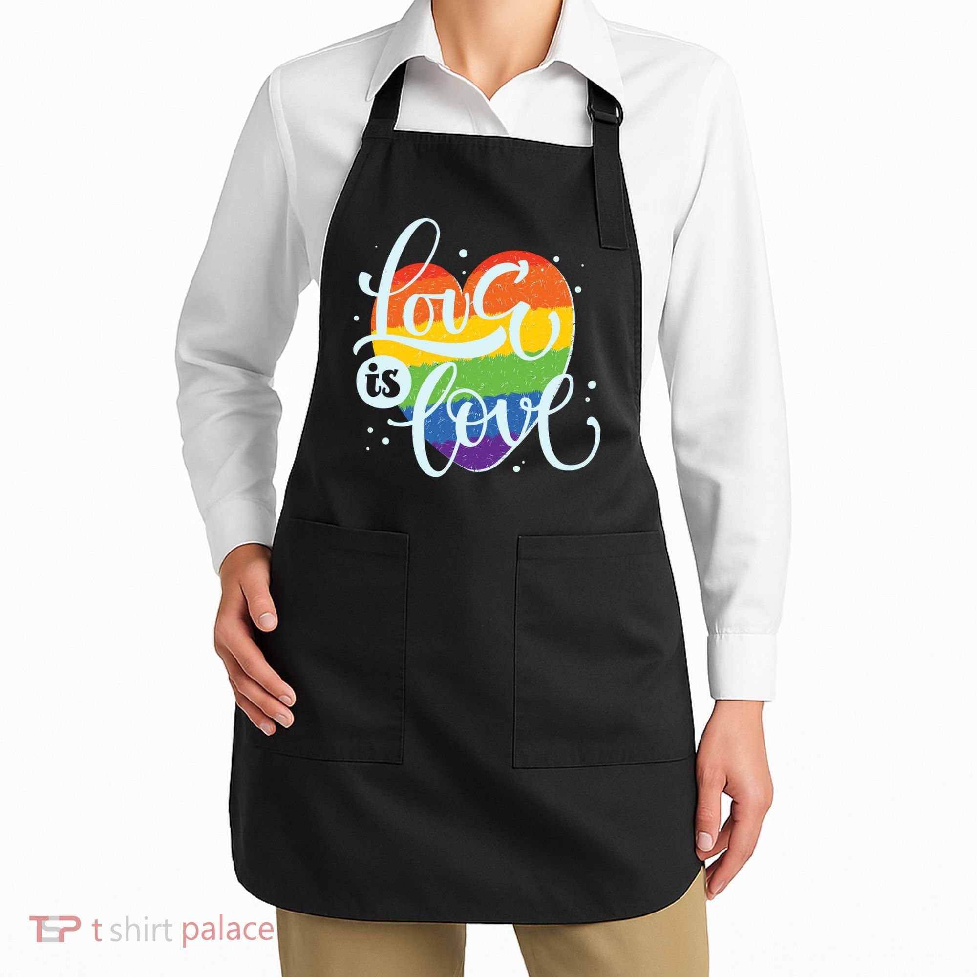 Love Is Love LGBT Pride Apron