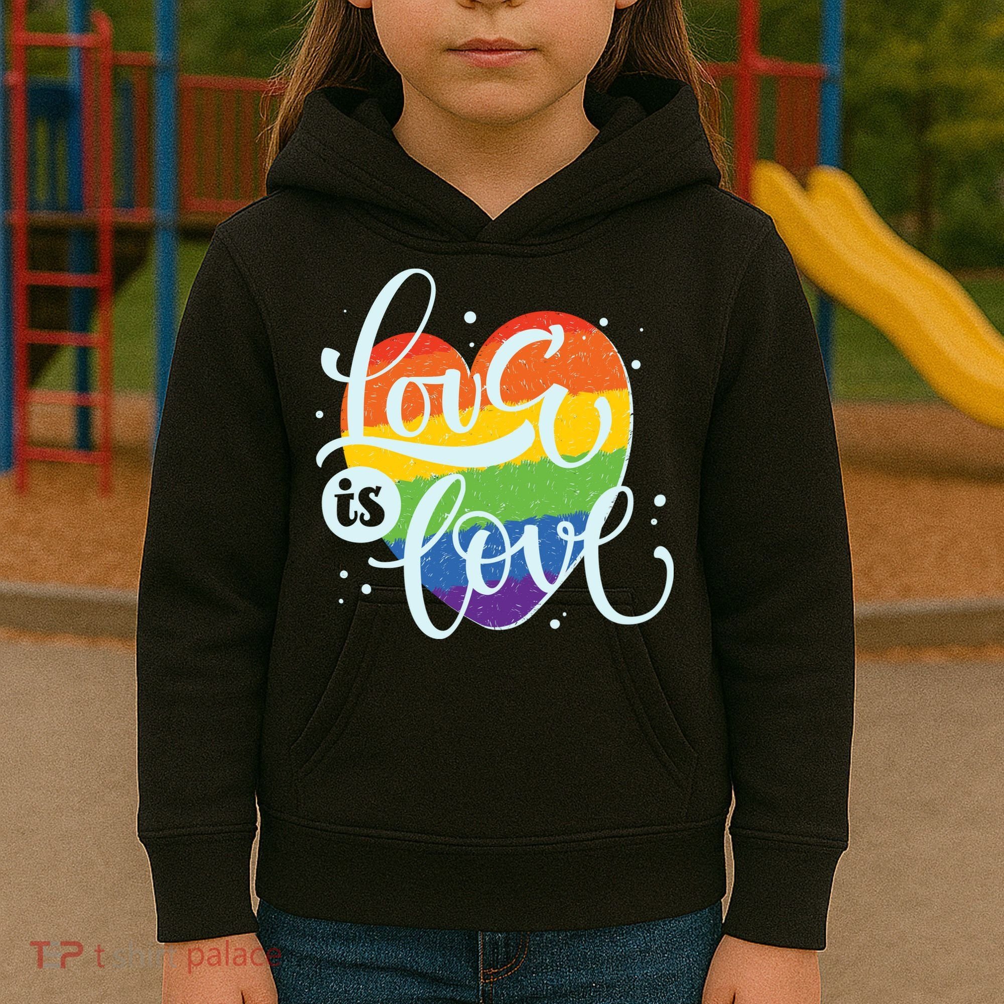 Love Is Love LGBT Pride Kids Hoodie