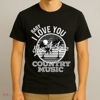 Like I Love Country Music Country Song Lyrics T-Shirt thumb 3
