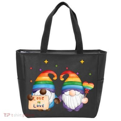 Love Is Love Rainbow Gnome Tote Bag