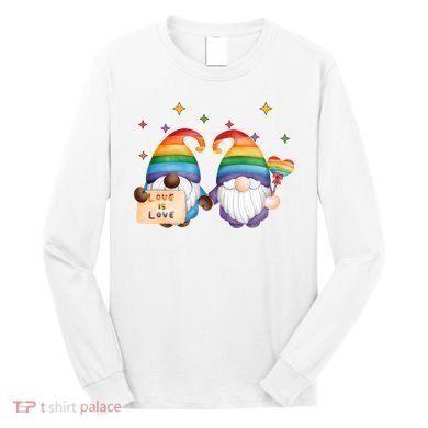 Love Is Love Rainbow Gnome Long Sleeve Shirt