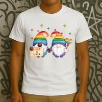 Love Is Love Rainbow Gnome T-Shirt thumb 3