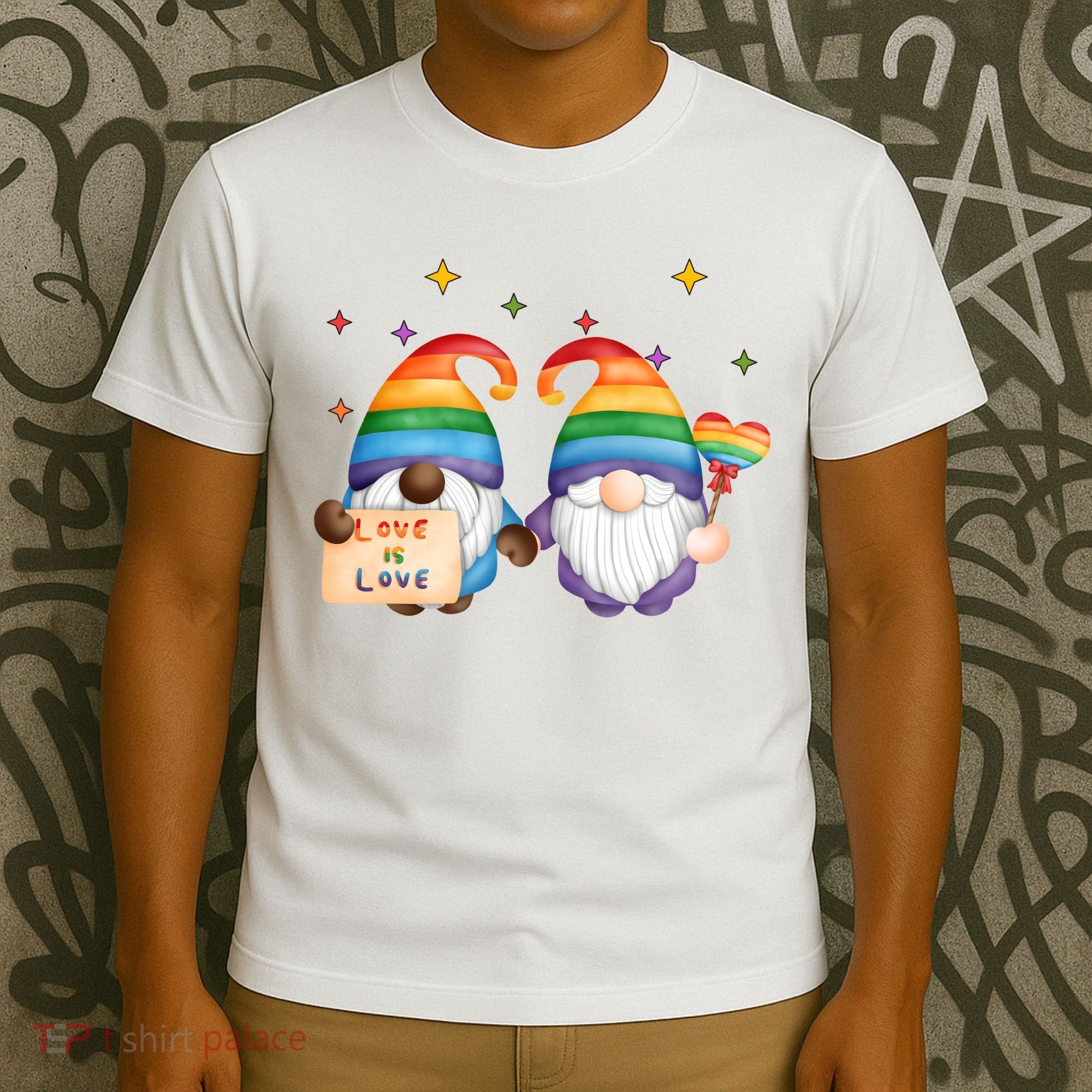 Love Is Love Rainbow Gnome T-Shirt
