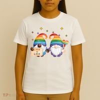 Love Is Love Rainbow Gnome T-Shirt thumb 4