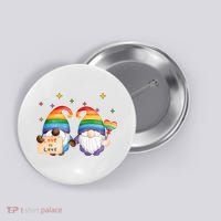 Love Is Love Rainbow Gnome Button thumb 0