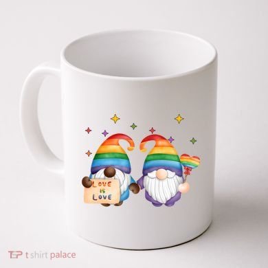 Love Is Love Rainbow Gnome Coffee Mug
