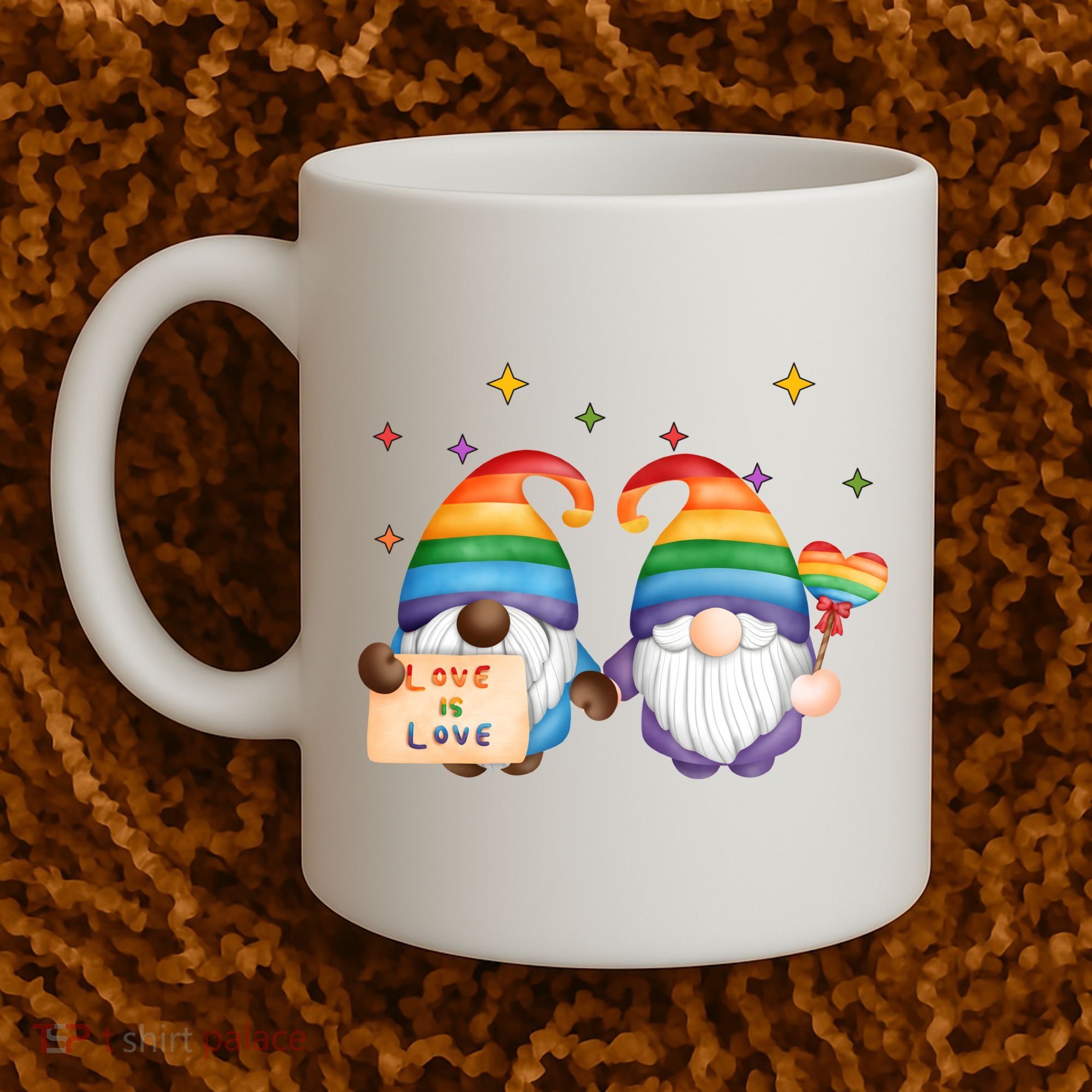 Love Is Love Rainbow Gnome Coffee Mug