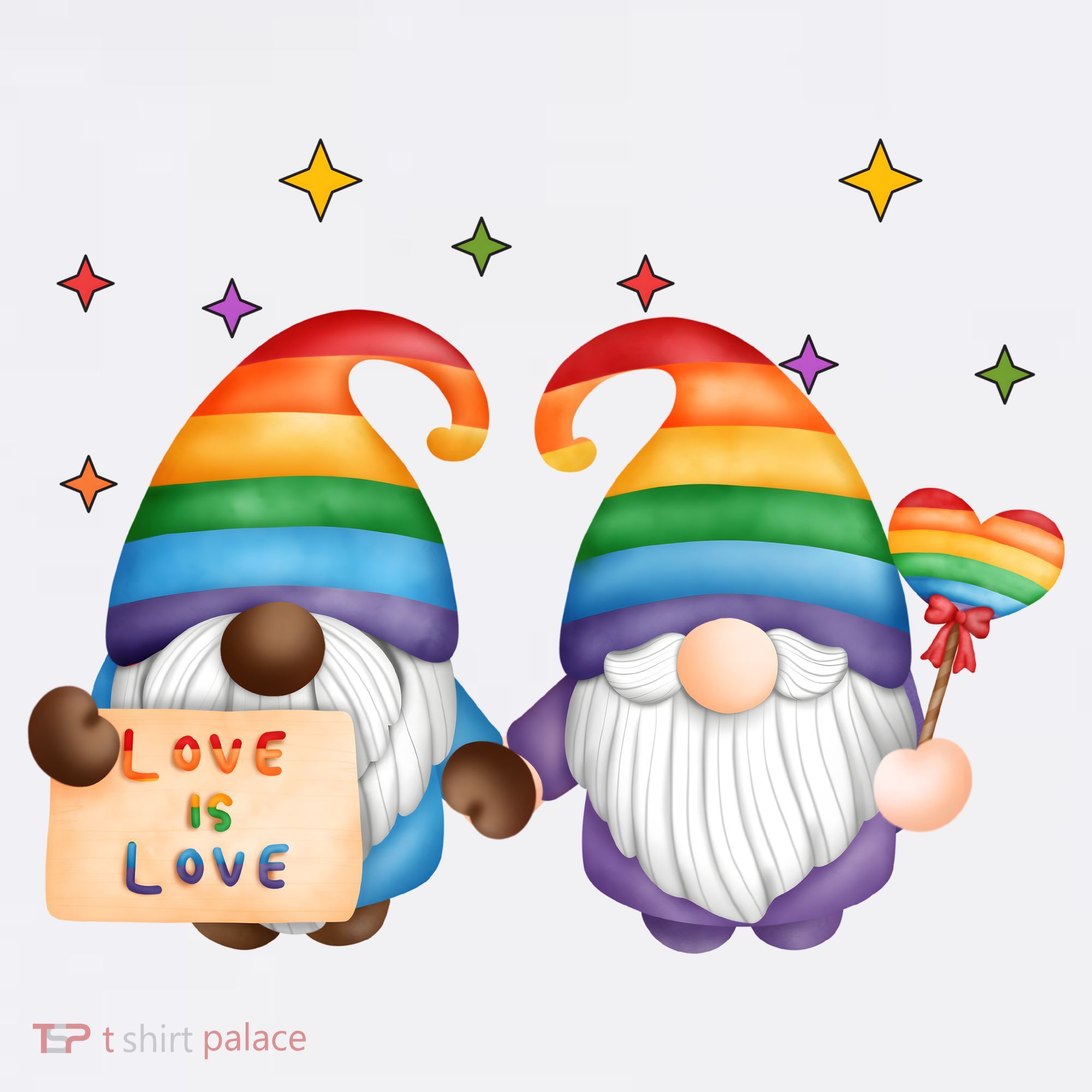 Love Is Love Rainbow Gnome Mousepad