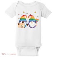 Love Is Love Rainbow Gnome Baby Bodysuit thumb 0
