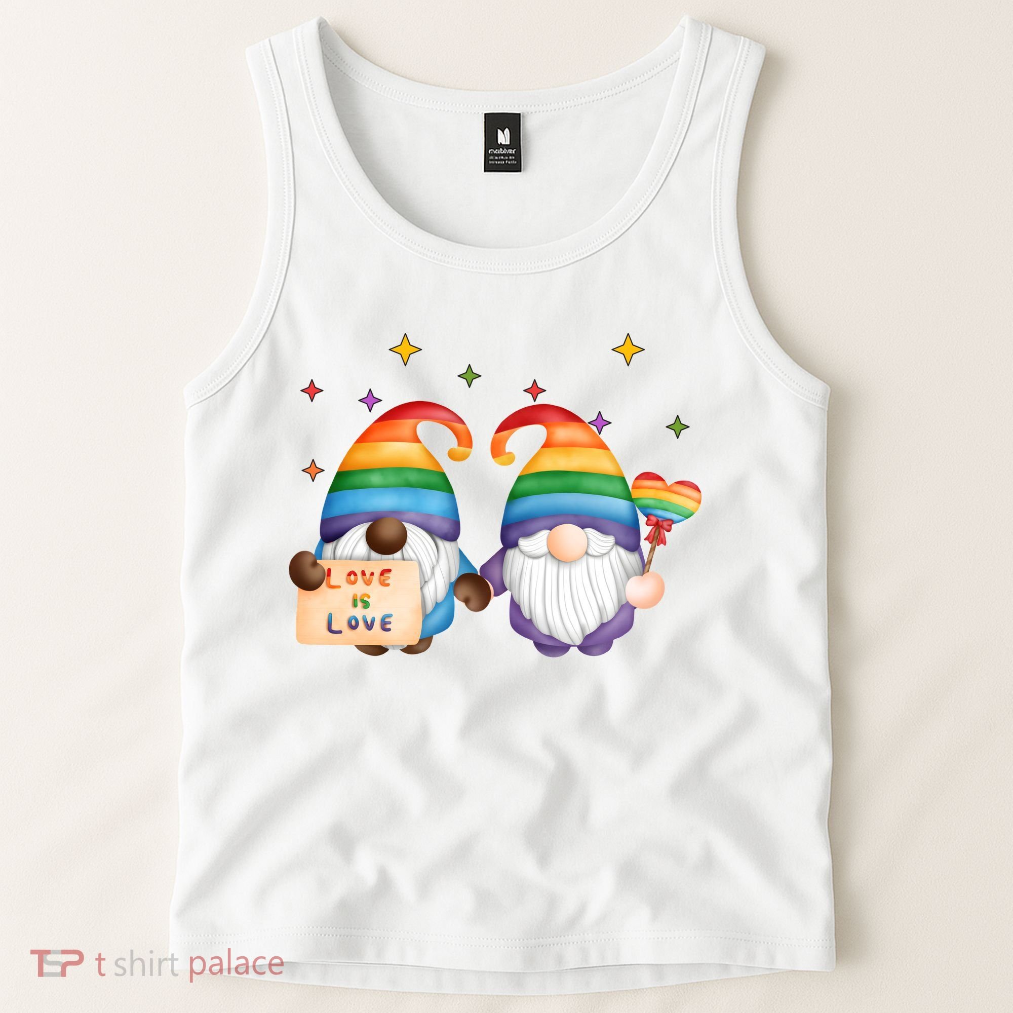 Love Is Love Rainbow Gnome Tank Top