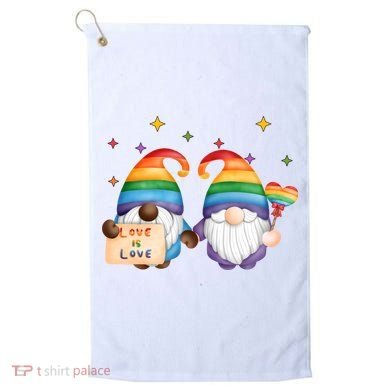 Love Is Love Rainbow Gnome Golf Towel