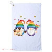 Love Is Love Rainbow Gnome Golf Towel thumb 0