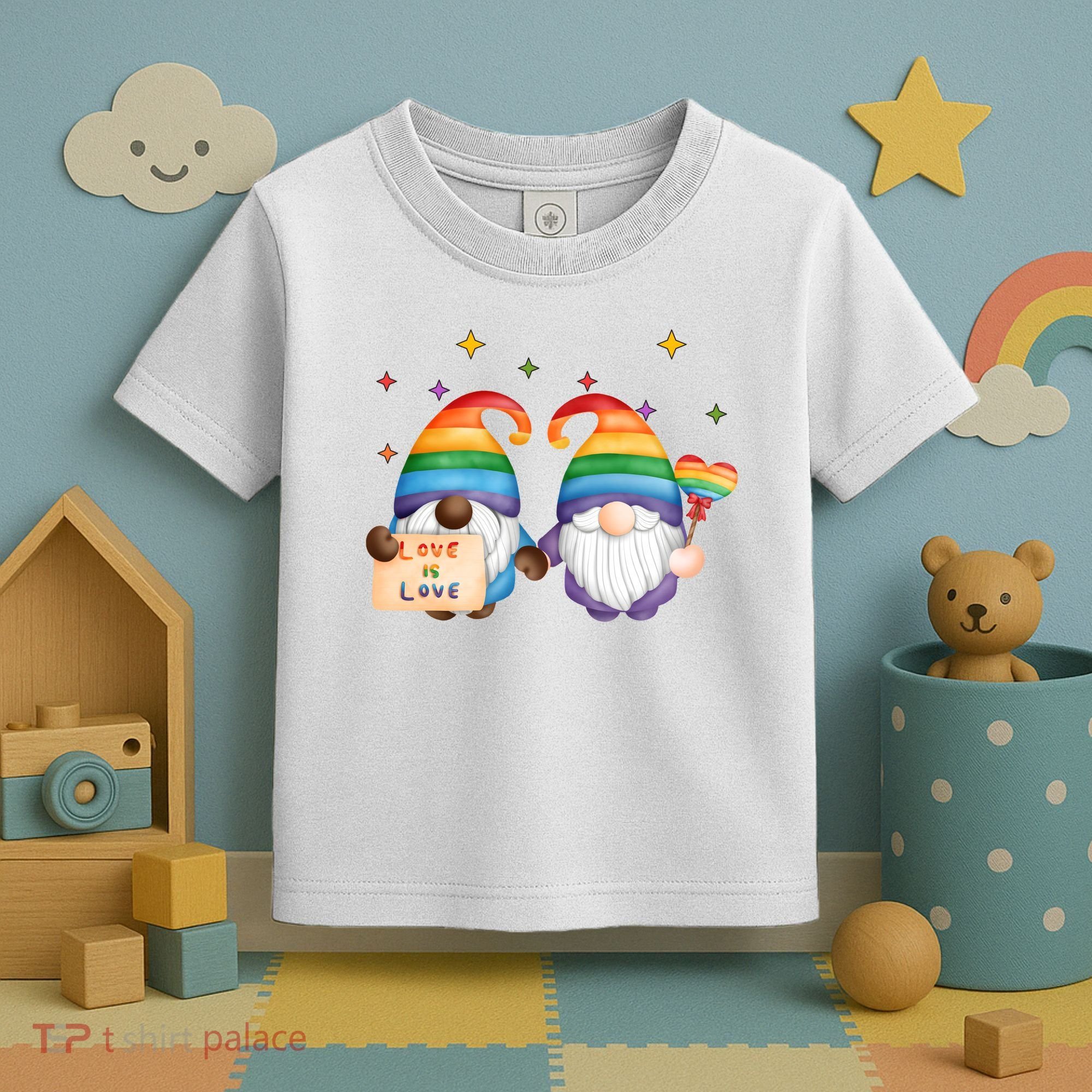 Love Is Love Rainbow Gnome Toddler T-Shirt