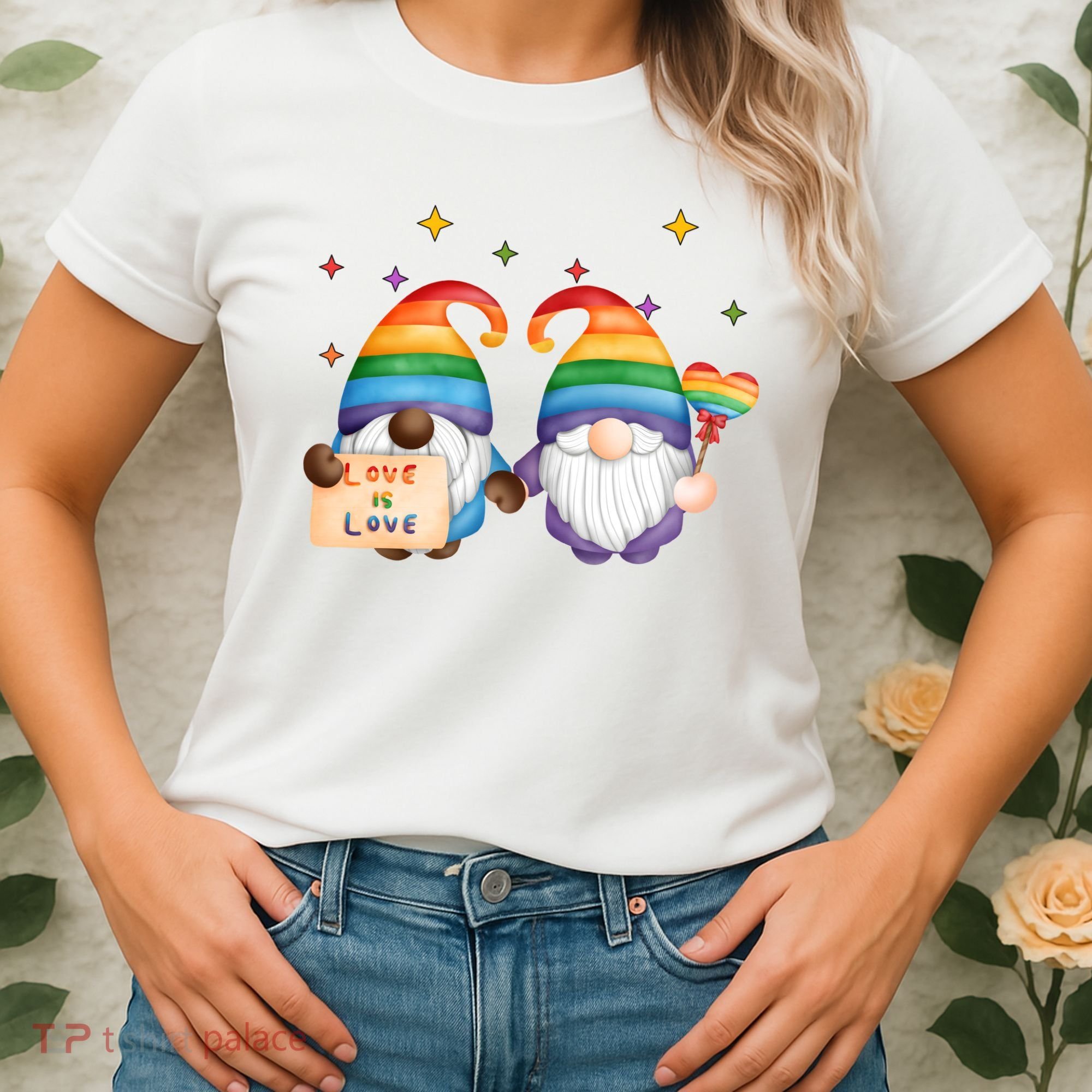 Love Is Love Rainbow Gnome Women's T-Shirt