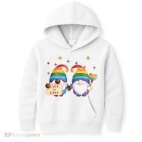 Love Is Love Rainbow Gnome Kids Hoodie thumb 0