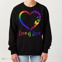 Love Is Love Rainbow Butterfly Heart Women's Sweatshirt thumb 0