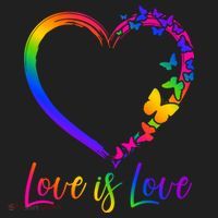 Love Is Love Rainbow Butterfly Heart Women's Sweatshirt thumb 2