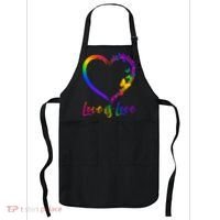 Love Is Love Rainbow Butterfly Heart Apron thumb 0