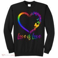 Love Is Love Rainbow Butterfly Heart Sweatshirt thumb 0