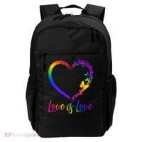 Love Is Love Rainbow Butterfly Heart Backpack thumb 0