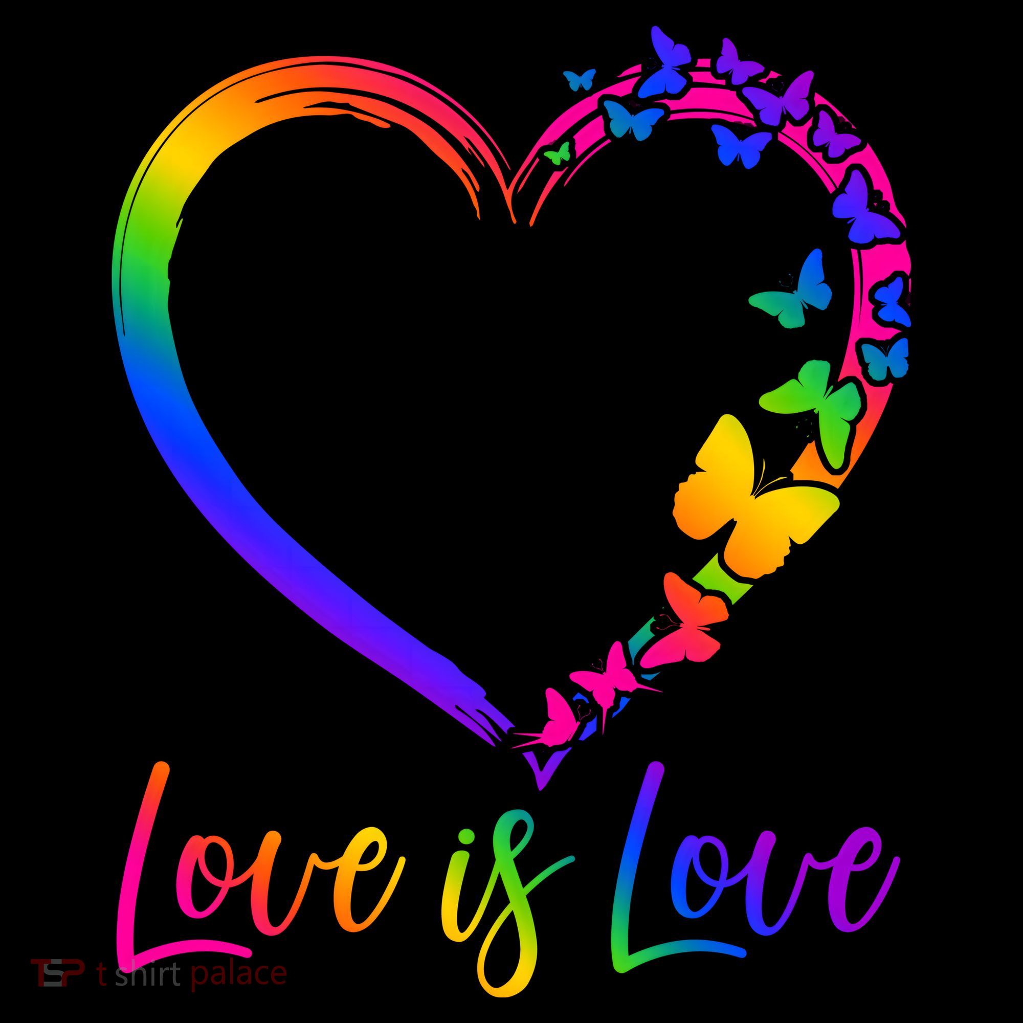 Love Is Love Rainbow Butterfly Heart Coffee Mug