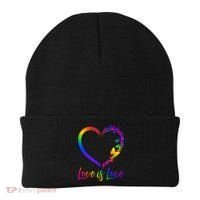 Love Is Love Rainbow Butterfly Heart Beanie thumb 0