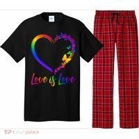Love Is Love Rainbow Butterfly Heart Pajama Set thumb 0