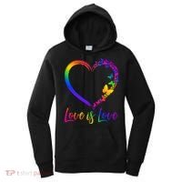 Love Is Love Rainbow Butterfly Heart Women's Hoodie thumb 0