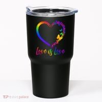 Love Is Love Rainbow Butterfly Heart Tumbler thumb 0