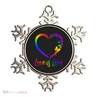Love Is Love Rainbow Butterfly Heart Ornament thumb 0