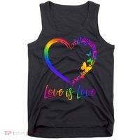 Love Is Love Rainbow Butterfly Heart Tank Top thumb 0