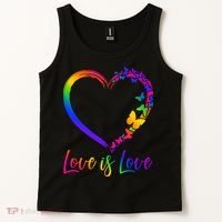Love Is Love Rainbow Butterfly Heart Tank Top thumb 2