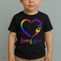 Love Is Love Rainbow Butterfly Heart Toddler T-Shirt thumb 2