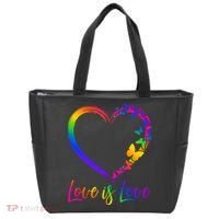 Love Is Love Rainbow Butterfly Heart Tote Bag thumb 0
