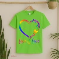 Love Is Love Rainbow Butterfly Heart T-Shirt thumb 2