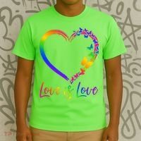 Love Is Love Rainbow Butterfly Heart T-Shirt thumb 3