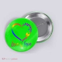 Love Is Love Rainbow Butterfly Heart Button thumb 0